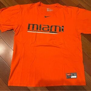 Nike Orange Miami Hurricanes Football Tee